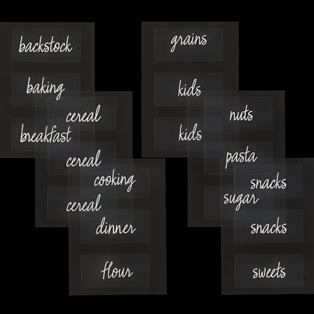 Adhesive Labels, Set of 18, THE HOME EDIT PANTRY LABELS, Clear in the group Storage / Magnets and adhesives / Signs and labels at SmartaSaker.se (42505)