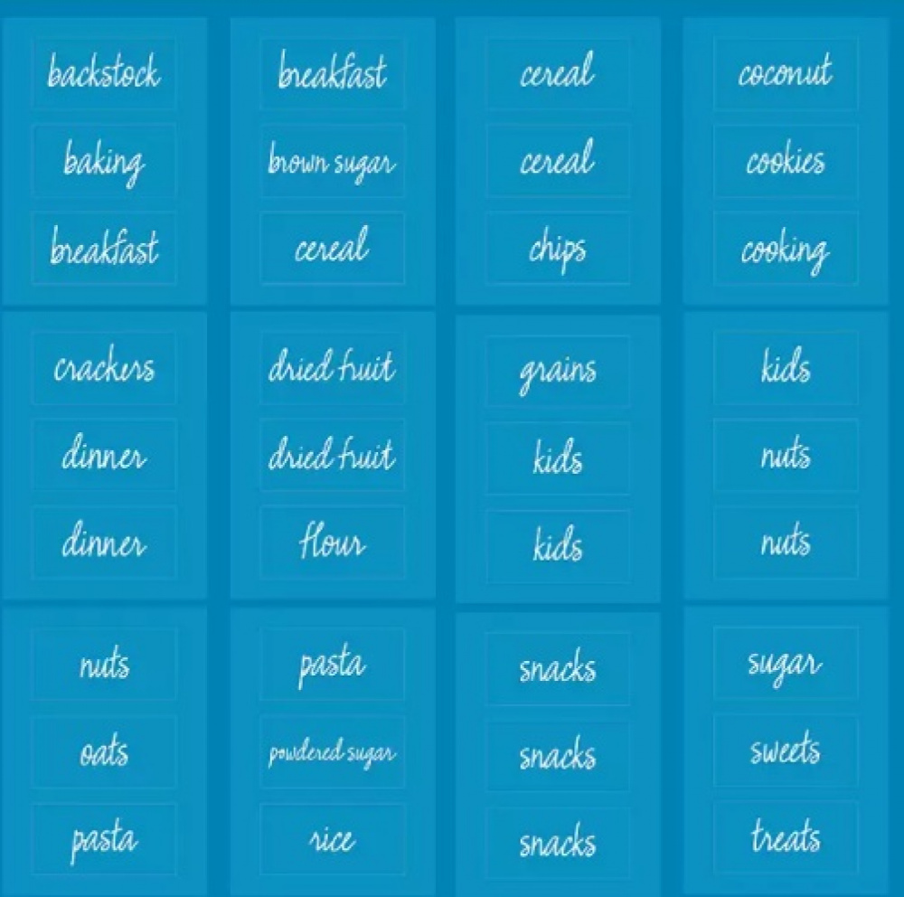 Adhesive Labels, Set of 18, THE HOME EDIT PANTRY LABELS, Clear in the group Storage / Magnets and adhesives / Signs and labels at SmartaSaker.se (42505)