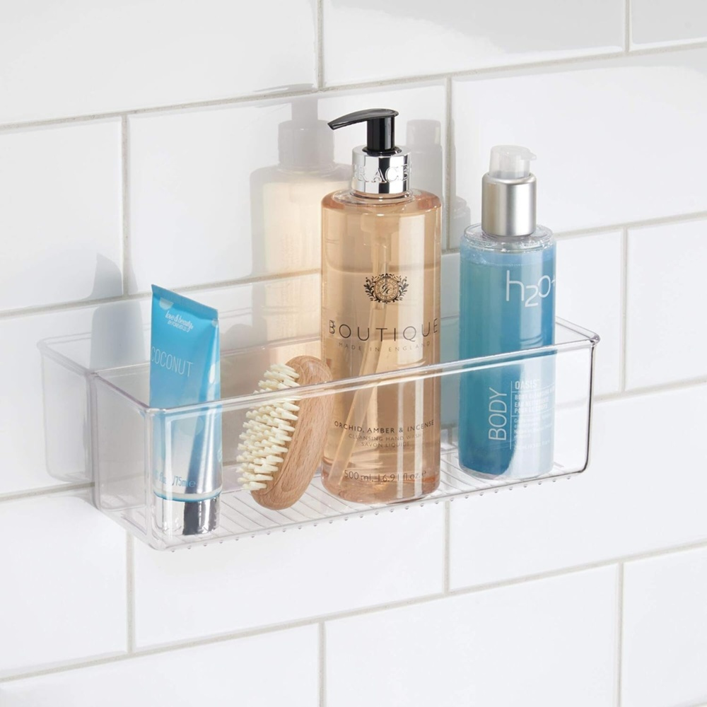 Adhesive Wall Container, OBLONG RPET AFFIXX BIN, 28 x 7,5 x H 8,5 cm, Transparent in the group Storage / Storage boxes / Mini organizers / Shelves at SmartaSaker.se (42510)