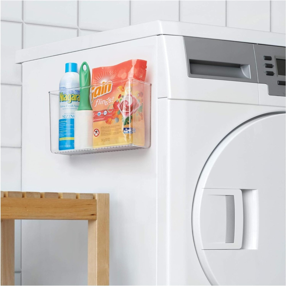 Adhesive Wall Container, LARGE RPET AFFIXX BIN, 28 x 9 x H 16 cm, Transparent in the group Storage / Storage boxes / Mini organizers / Shelves at SmartaSaker.se (42511)