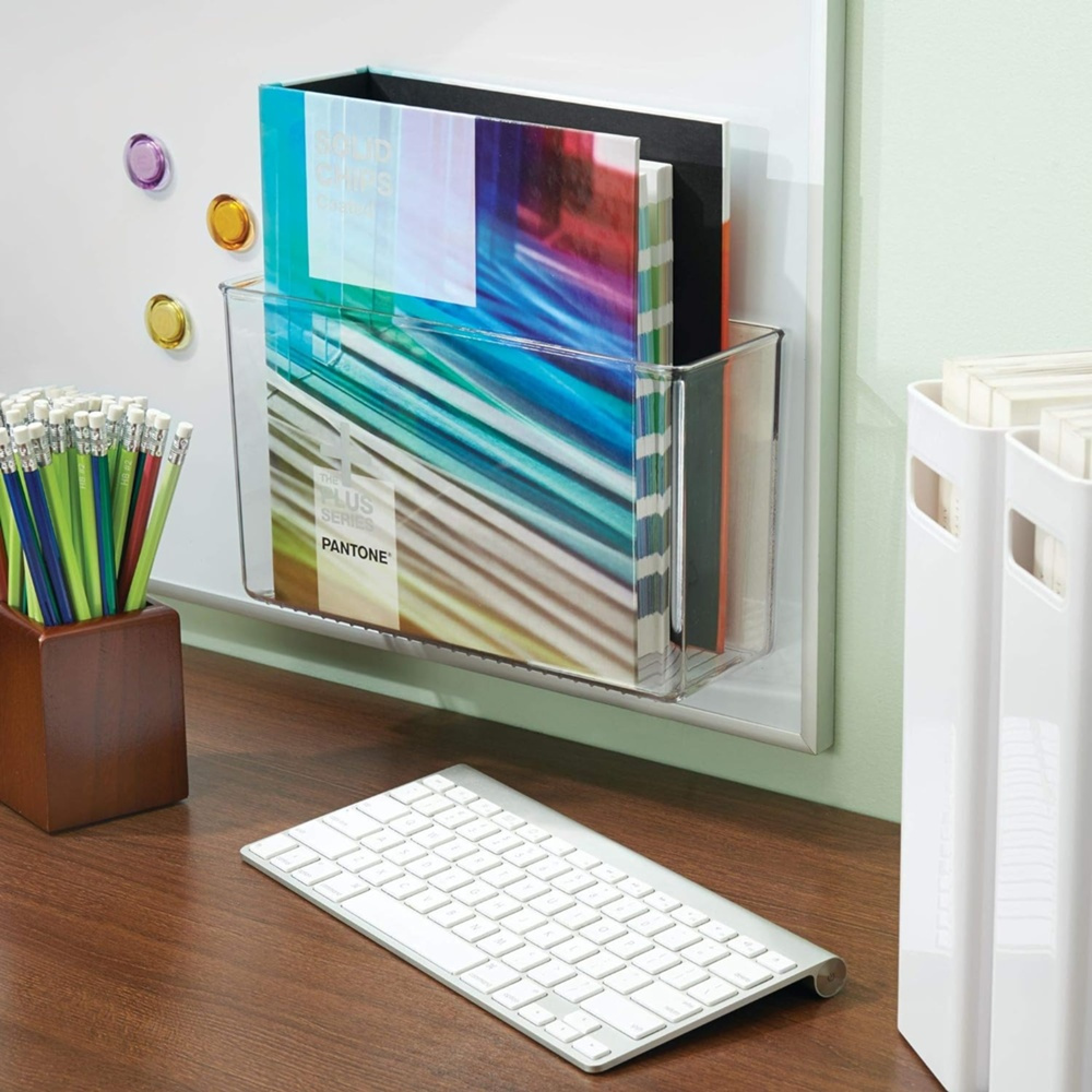 Adhesive Wall Container, LARGE RPET AFFIXX BIN, 28 x 9 x H 16 cm, Transparent in the group Storage / Storage boxes / Mini organizers / Shelves at SmartaSaker.se (42511)