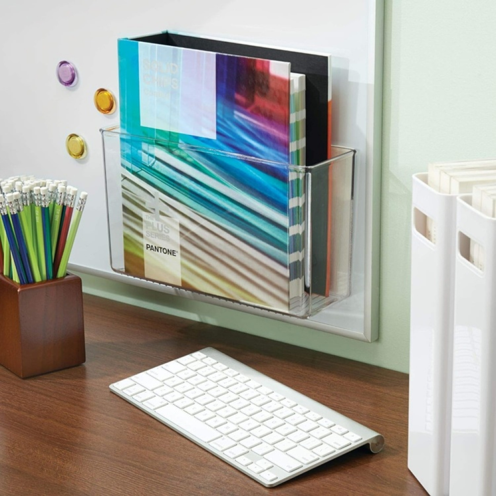 Adhesive Wall Container, LARGE RPET AFFIXX BIN, 28 x 9 x H 16 cm, Transparent in the group Storage / Storage boxes / Mini organizers at SmartaSaker.se (42511)