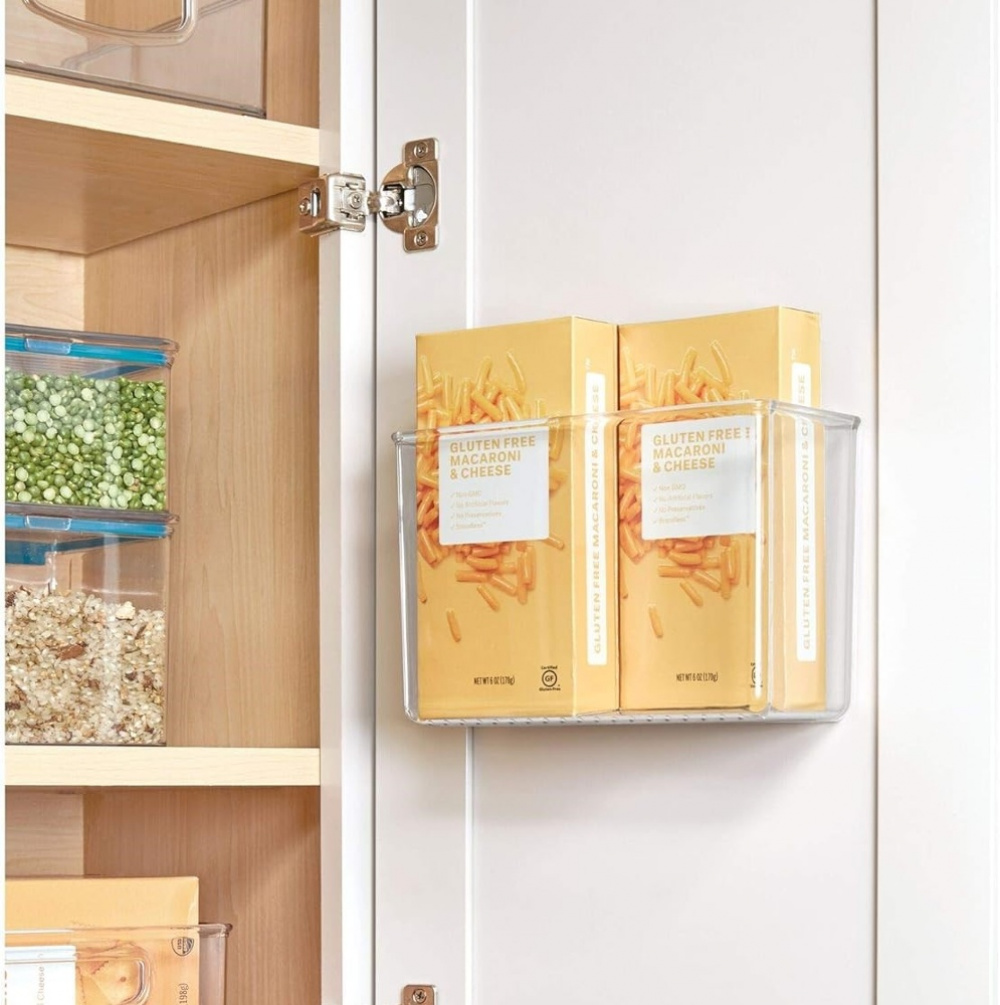 Adhesive Wall Container, SMALL RPET AFFIXX BIN, 15 x 7,5 x H 12,5 cm, Transparent in the group Storage / Storage boxes / Mini organizers / Shelves at SmartaSaker.se (42512)