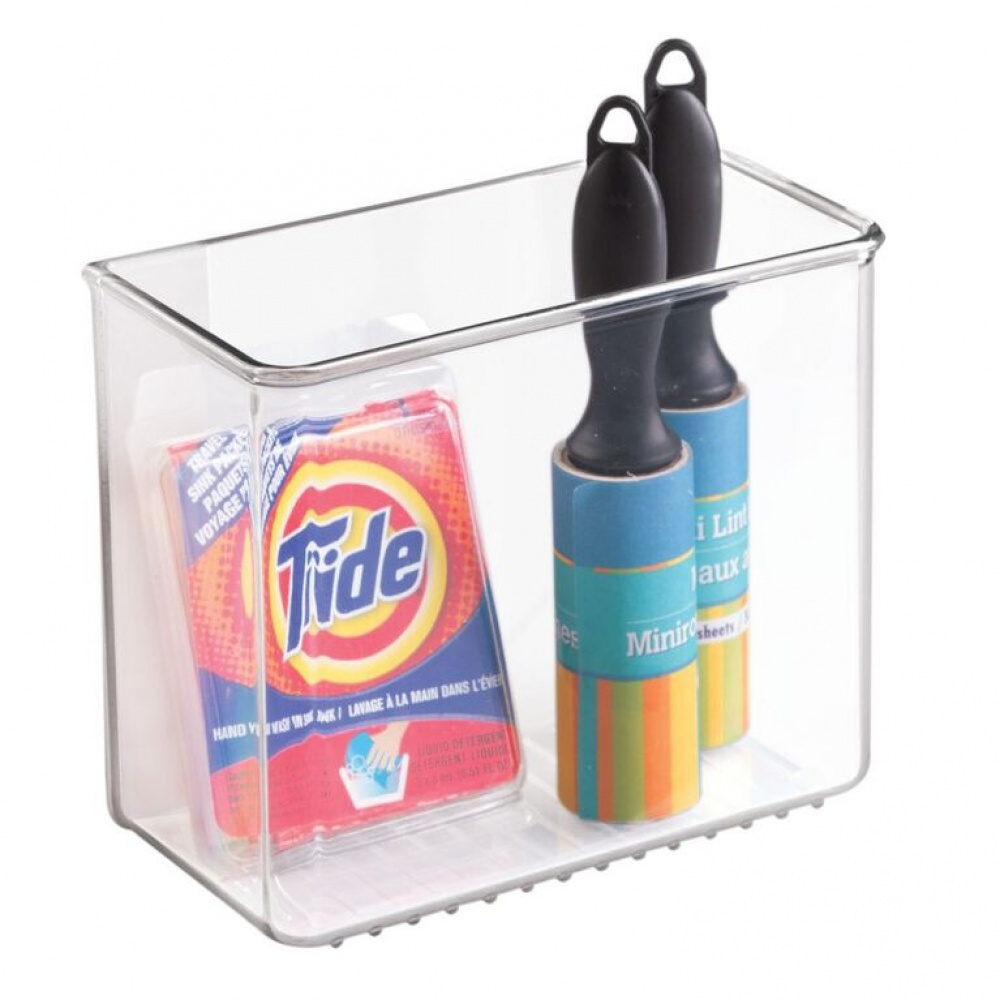 Adhesive Wall Container, SMALL RPET AFFIXX BIN, 15 x 7,5 x H 12,5 cm, Transparent in the group Storage / Storage boxes / Mini organizers / Shelves at SmartaSaker.se (42512)