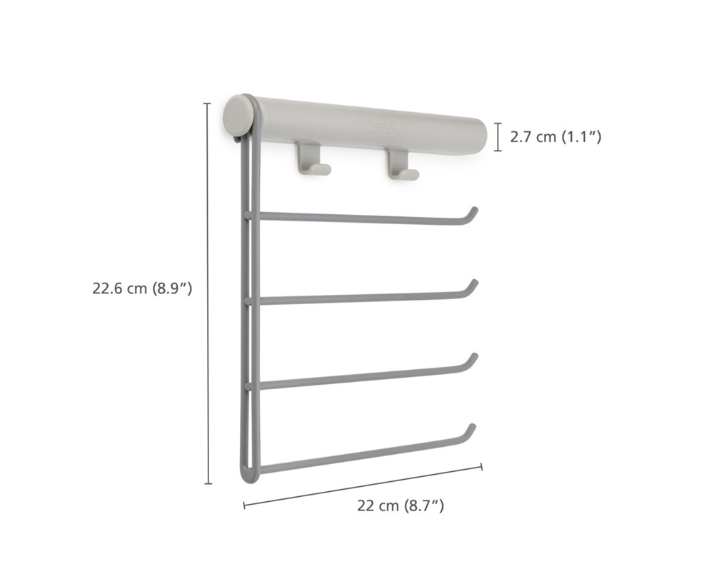 Hanging Rail for Ties / Belts / Scarfs, ORDERLY, Joseph Joseph, Ecru / Grey in the group Storage / Wardrobe storage at SmartaSaker.se (42514)