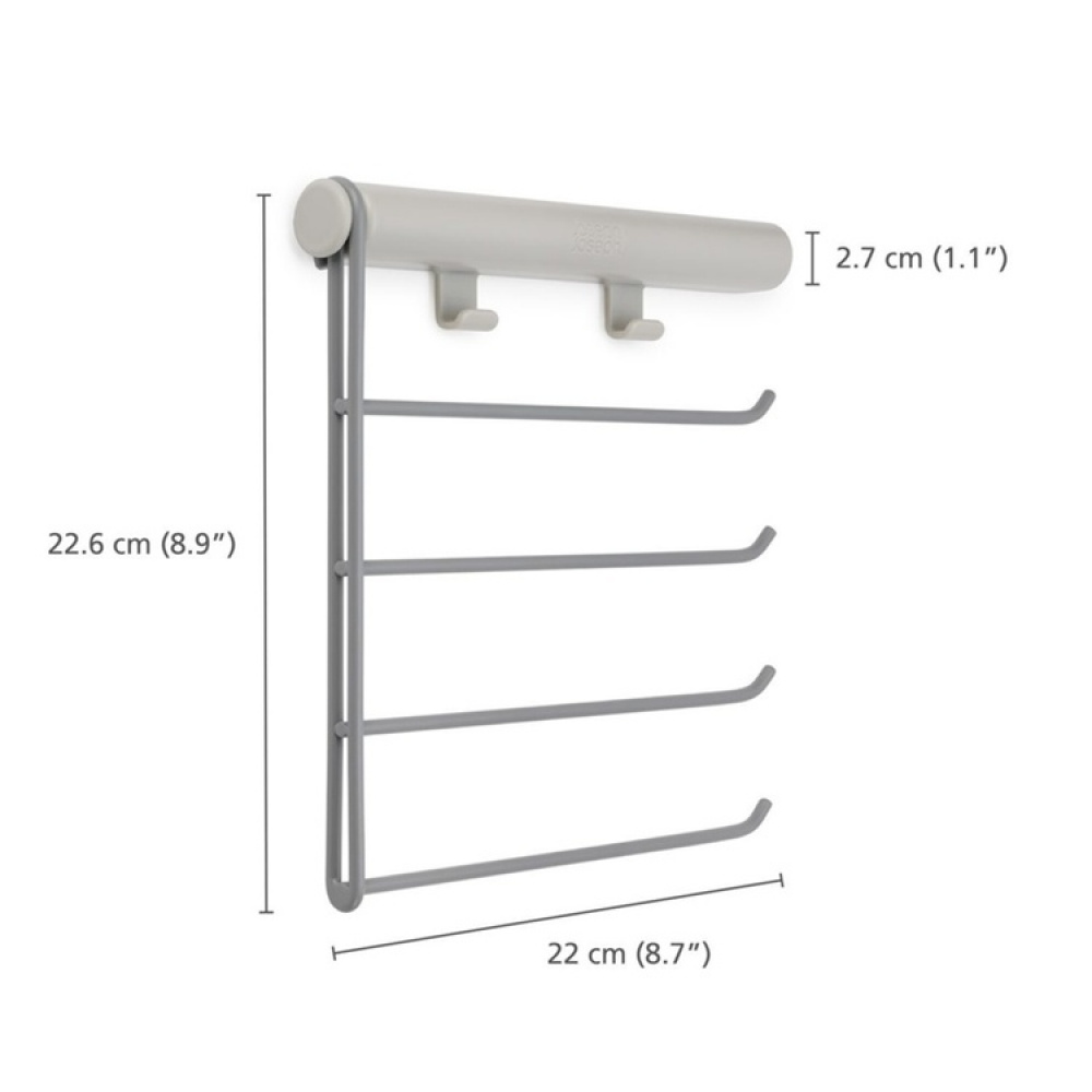 Hanging Rail for Ties / Belts / Scarfs, ORDERLY, Joseph Joseph, Ecru / Grey in the group Storage / Wardrobe storage at SmartaSaker.se (42514)