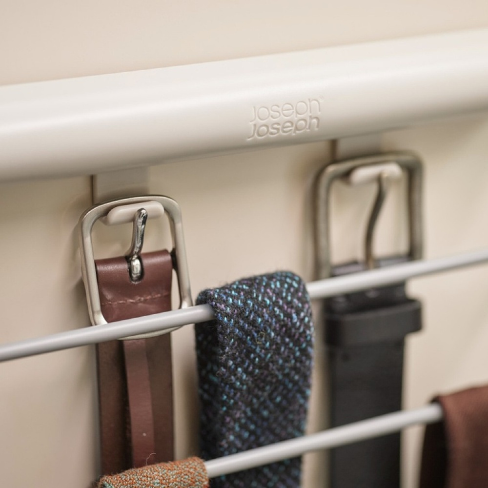 Hanging Rail for Ties / Belts / Scarfs, ORDERLY, Joseph Joseph, Ecru / Grey in the group Storage / Wardrobe storage at SmartaSaker.se (42514)