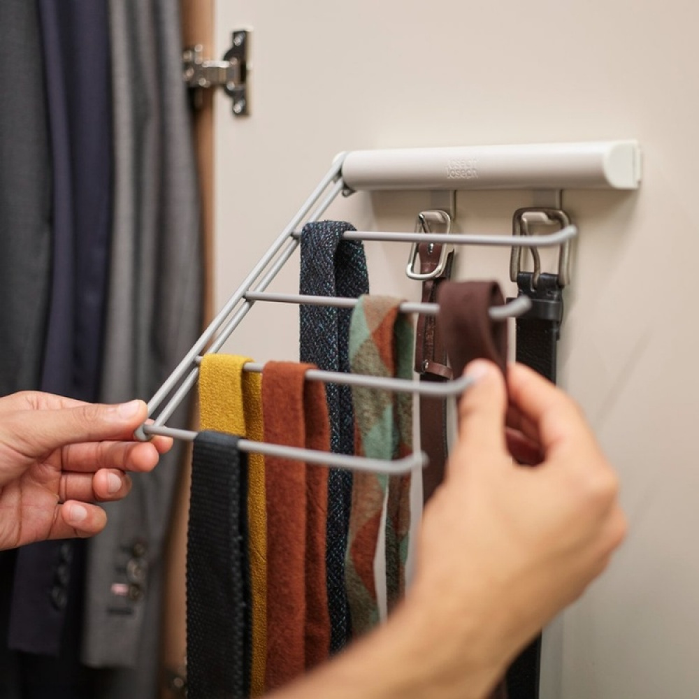 Hanging Rail for Ties / Belts / Scarfs, ORDERLY, Joseph Joseph, Ecru / Grey in the group Storage / Wardrobe storage at SmartaSaker.se (42514)