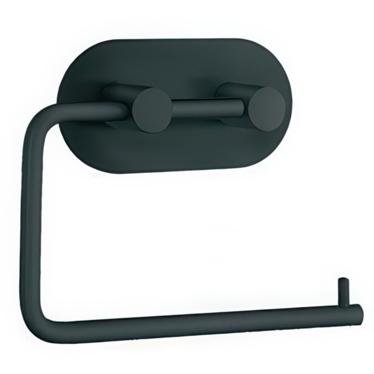 Holder for toilet paper, Self-adhesive, Round, BESLAGSBODEN, Black in the group Storage / Bathroom storage at SmartaSaker.se (42517)