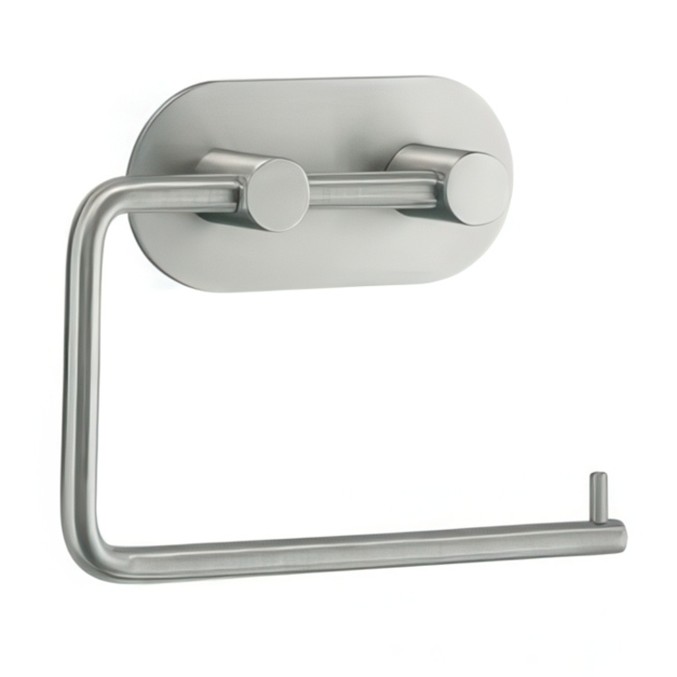 Holder for toilet paper, Self-adhesive, Round, BESLAGSBODEN, Brushed stainless steel in the group Storage at SmartaSaker.se (42518)