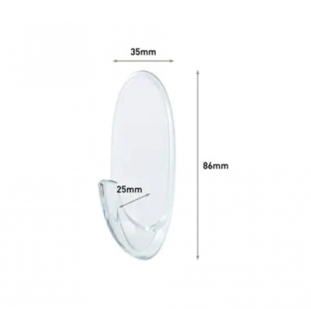 Self-adhesive hook, Removable, COMMAND LARGE, 3,5 x H 8,6 cm, Clear in the group Storage / Bathroom storage at SmartaSaker.se (42522)