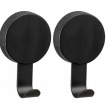 Hooks, set of 2, LARGE STATIC-LOC PAVIA, 6 x 3,5 x H 10 cm, Black Hooks, set of 2, LARGE STATIC-LOC PAVIA, 6 x 3,5 x H 10 cm, Black