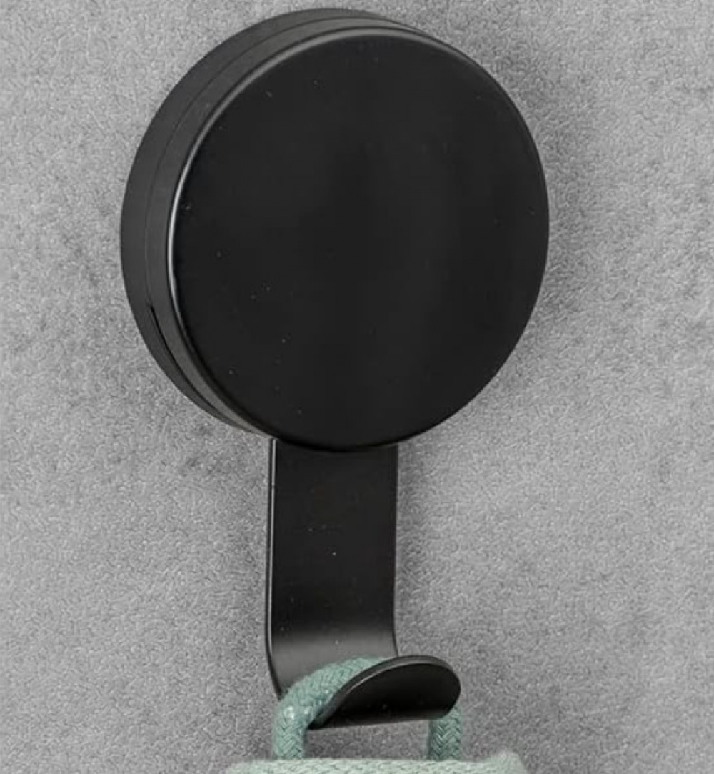 Hooks, set of 2, LARGE STATIC-LOC PAVIA, 6 x 3,5 x H 10 cm, Black in the group Storage / Bathroom storage at SmartaSaker.se (42525)