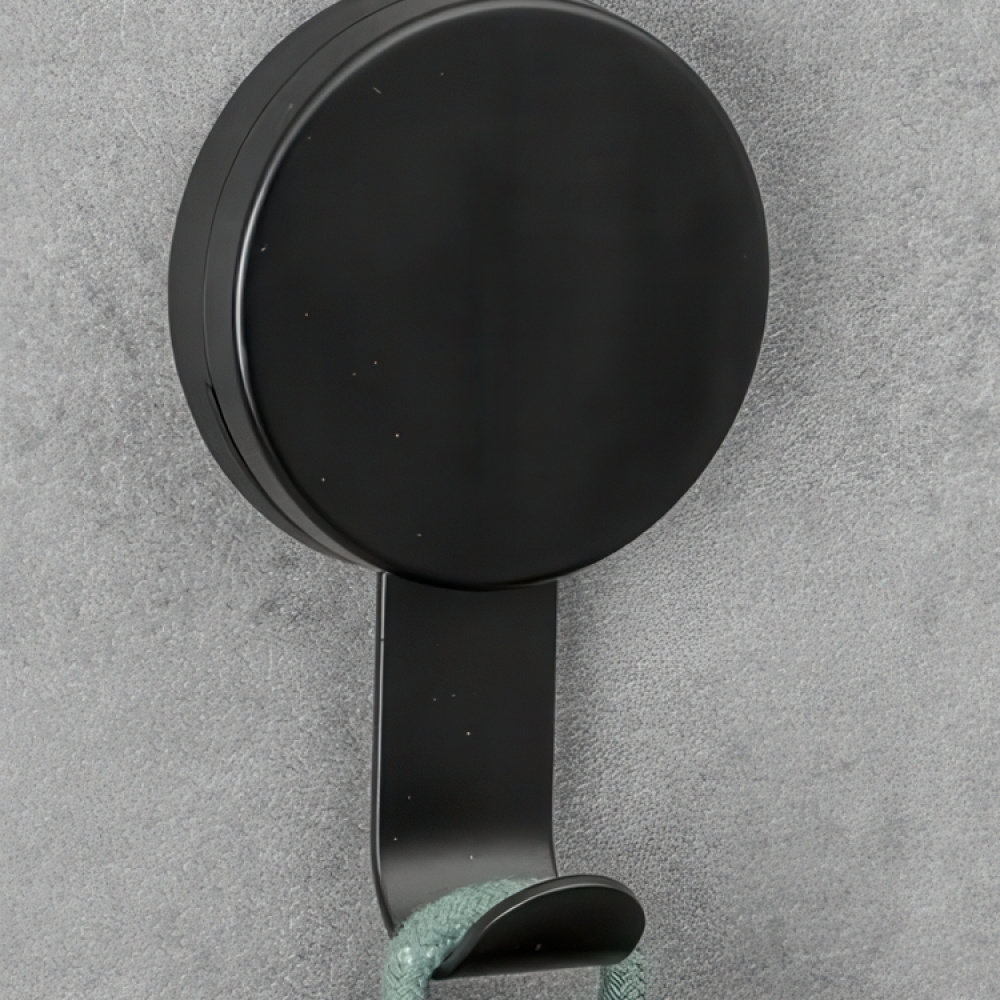 Hooks, set of 2, LARGE STATIC-LOC PAVIA, 6 x 3,5 x H 10 cm, Black in the group Storage / Bathroom storage at SmartaSaker.se (42525)