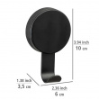 Hooks, set of 2, LARGE STATIC-LOC PAVIA, 6 x 3,5 x H 10 cm, Black Hooks, set of 2, LARGE STATIC-LOC PAVIA, 6 x 3,5 x H 10 cm, Black