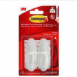 Self-adhesive hooks, Removable, Set of 2, COMMAND MEDIUM, 2,9 x H 7,9 cm, White Self-adhesive hooks, Removable, Set of 2, COMMAND MEDIUM, 2,9 x H 7,9 cm, White