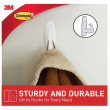 Self-adhesive hooks, Removable, Set of 2, COMMAND MEDIUM, 2,9 x H 7,9 cm, White Self-adhesive hooks, Removable, Set of 2, COMMAND MEDIUM, 2,9 x H 7,9 cm, White