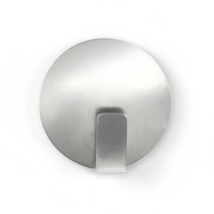 Self-adhesive metallic hooks, Set of 4, SOLID, Ø 3,5 cm, stainless steel in the group Storage / Bathroom storage at SmartaSaker.se (42527)