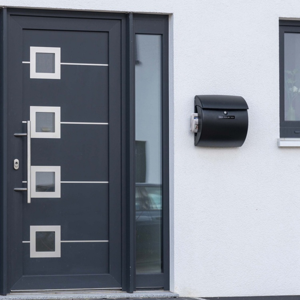 Sign, Stainless steel, INGEN REKLAM TACK, 9 x H 1,7 cm in the group Storage / Magnets and adhesives / Signs and labels at SmartaSaker.se (42534)