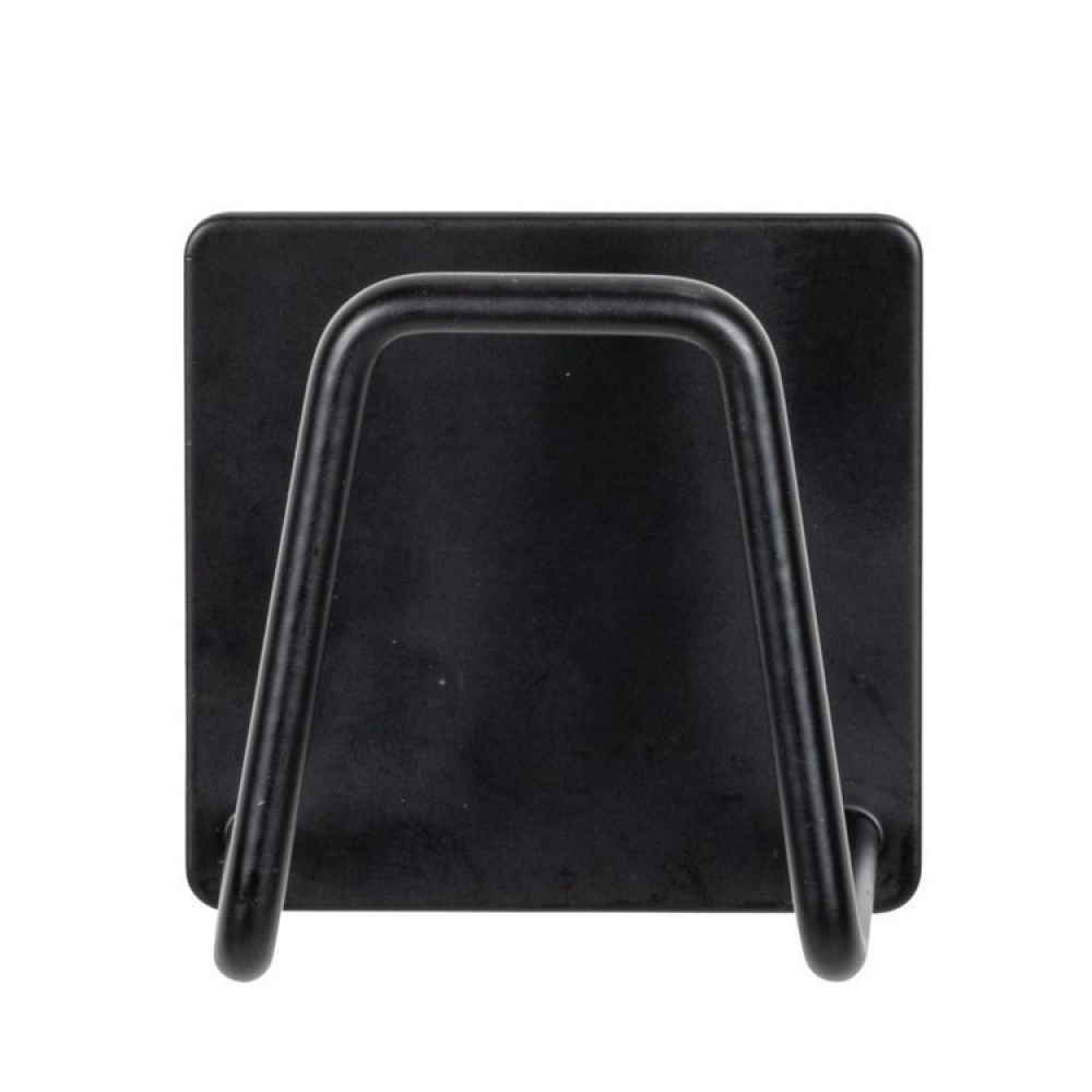 Self-adhesive metallic holder, UNIVERSAL HOOK, 5 x 5 cm, Black in the group Storage / Bathroom storage at SmartaSaker.se (42536)