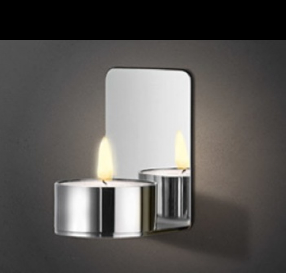 Self-adhesive Tealight holder, BESLAGSBODEN, Brushed stainless steel in the group Storage / Magnets and adhesives at SmartaSaker.se (42537)
