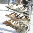 Shoe Shelf in Metal, TOWER WIDE SHOE RACK, Yamazaki, White Shoe Shelf in Metal, TOWER WIDE SHOE RACK, Yamazaki, White