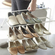 Shoe Shelf in Metal, TOWER WIDE SHOE RACK, Yamazaki, White Shoe Shelf in Metal, TOWER WIDE SHOE RACK, Yamazaki, White