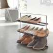 Shoe Shelf in Metal, TOWER WIDE SHOE RACK, Yamazaki, Black