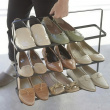 Shoe Shelf in Metal, TOWER WIDE SHOE RACK, Yamazaki, Black