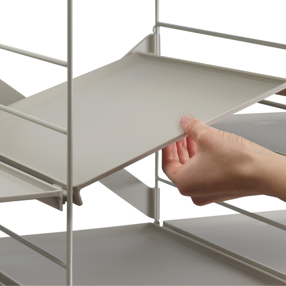 Shoe Rack in Metal, Adjustable, LEVEL TRIPLE, Joseph Joseph, 75,8 x 35 x H 51,2 cm, Ecru in the group Storage / Hallway storage / Shoe racks at SmartaSaker.se (42557)
