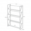 Shoe Rack in Metal, Slim, FRAME 4 TIERED, Yamazaki