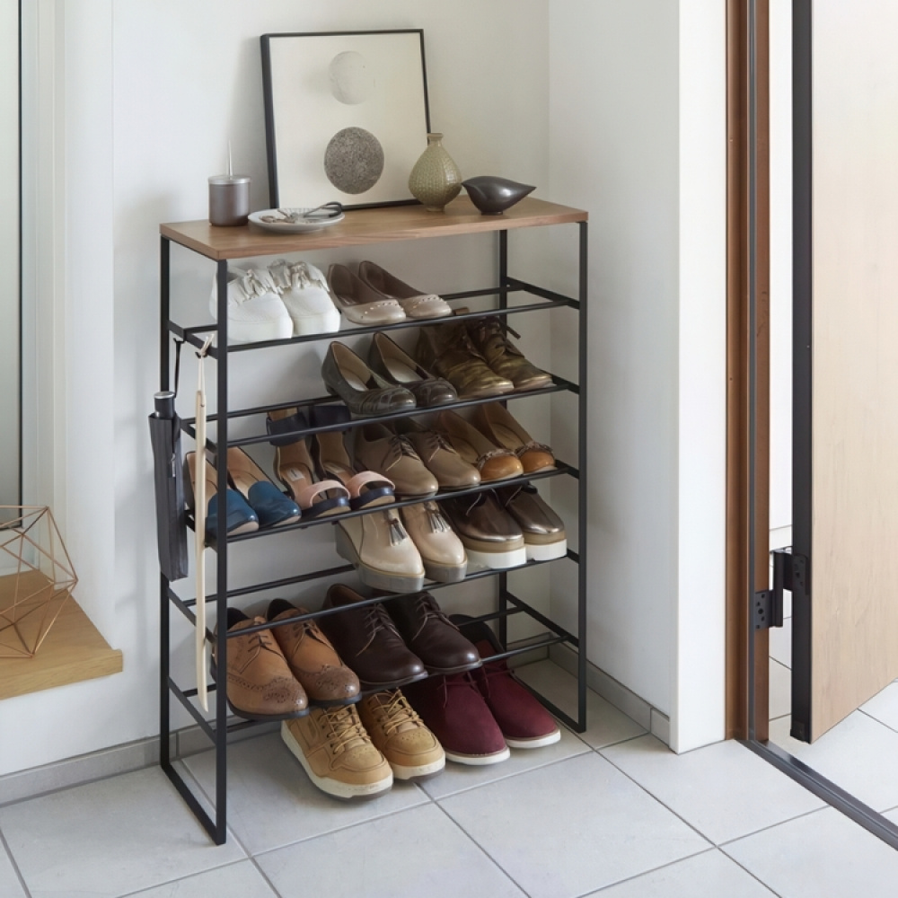 Shoe Rack 6-Tiered, TOWER WOOD TOP, 66 x 25 x H 87 cm, Yamazaki in the group Storage / Hallway storage / Shoe racks at SmartaSaker.se (42560)