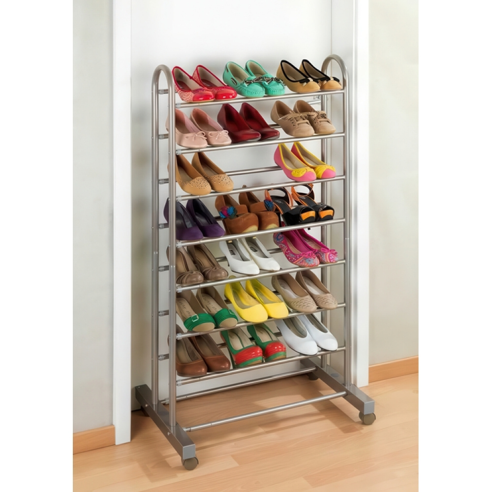 Expandable Shoe Rack with castors, GIANT, 67~116 x 43 x H 125,5 cm, Bronze in the group Storage / Hallway storage / Shoe racks at SmartaSaker.se (42561)