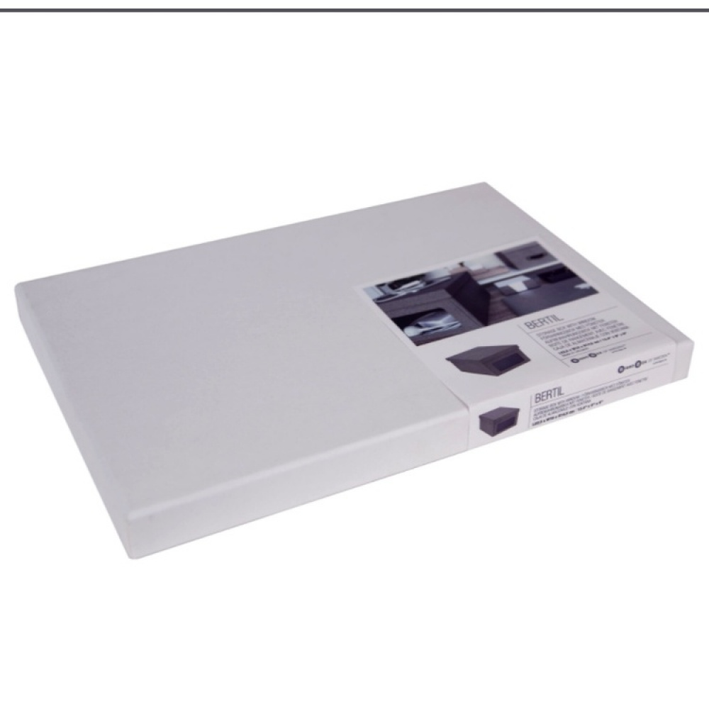 Shoe Box with window, BIGSO BERTIL CANVAS,34 x 23 x H 15 cm, Grey in the group Storage / Storage boxes / BigSo storage boxes at SmartaSaker.se (42563)