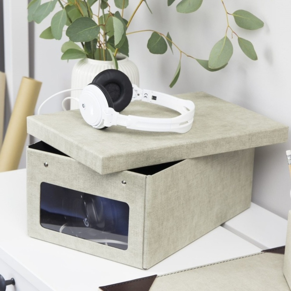 Shoe Box with window, BIGSO BERTIL CANVAS, 34 x 23 x H 15 cm in the group Storage / Storage boxes / BigSo storage boxes at SmartaSaker.se (42564)