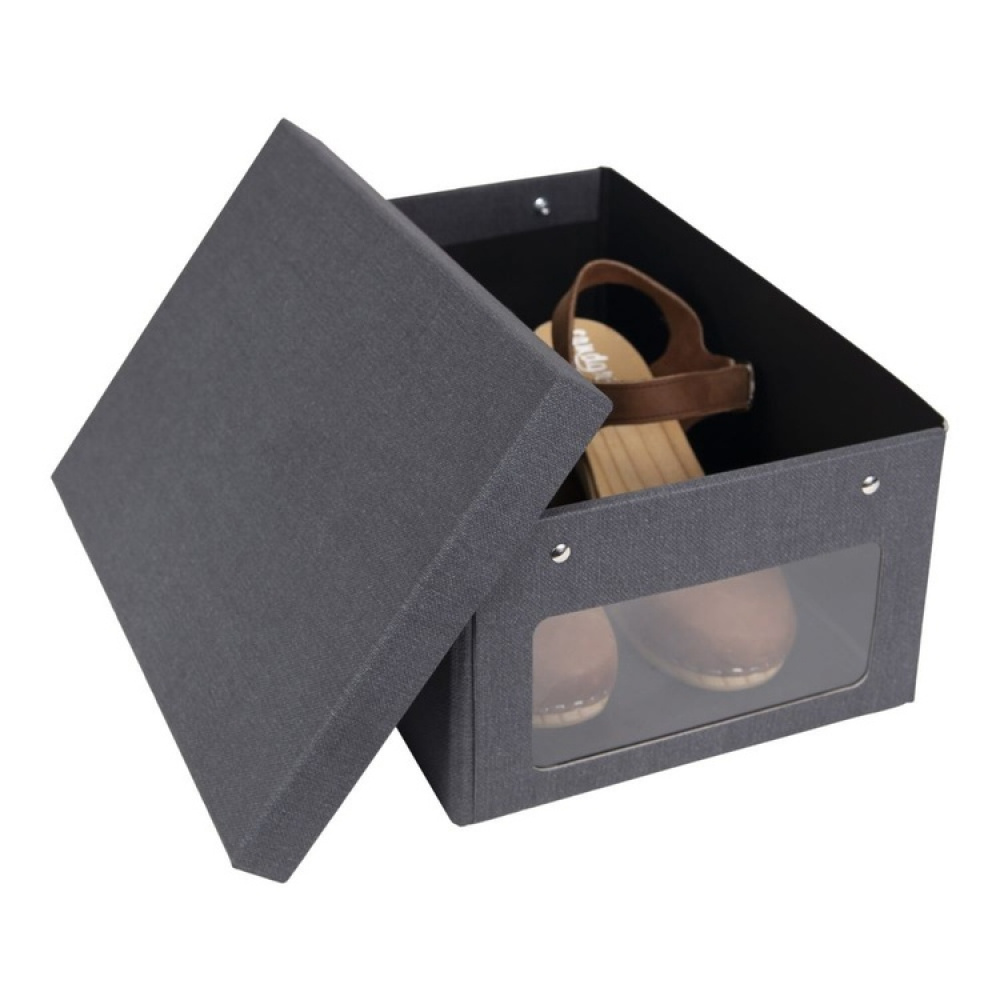 Shoe Box with window, BIGSO BERTIL CANVAS, 34 x 23 x H 15 cm in the group Storage / Storage boxes / BigSo storage boxes at SmartaSaker.se (42564)