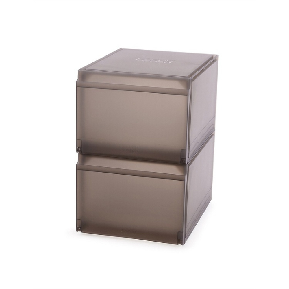Shoe Boxes. Slide-out, 2 Pack, PREMIUM SHOE CASE, Joseph Joseph, Grey in the group Storage / Wardrobe storage / Shoe storage at SmartaSaker.se (42568)
