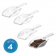 Scoops, set of 4, LARGE BASIC SCOOPS, Clear Scoops, set of 4, LARGE BASIC SCOOPS, Clear