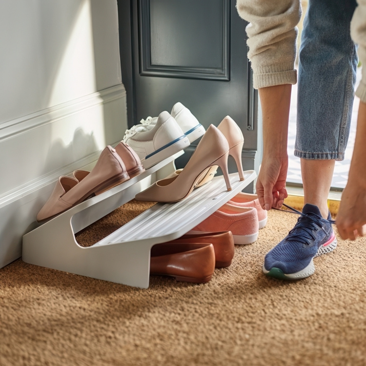 Shoe Rack, Space Saving, LARGE SHOE-IN RACK, Joseph Joseph, Light Grey in the group Storage / Wardrobe storage / Shoe storage at SmartaSaker.se (42580)