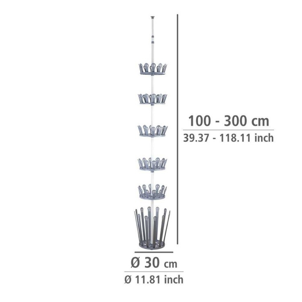 Rotating Shoe Rack, TELESCOPIC BOOT TREE, Ø 30 x H 100 -300 cm in the group Storage / Hallway storage / Shoe racks at SmartaSaker.se (42581)