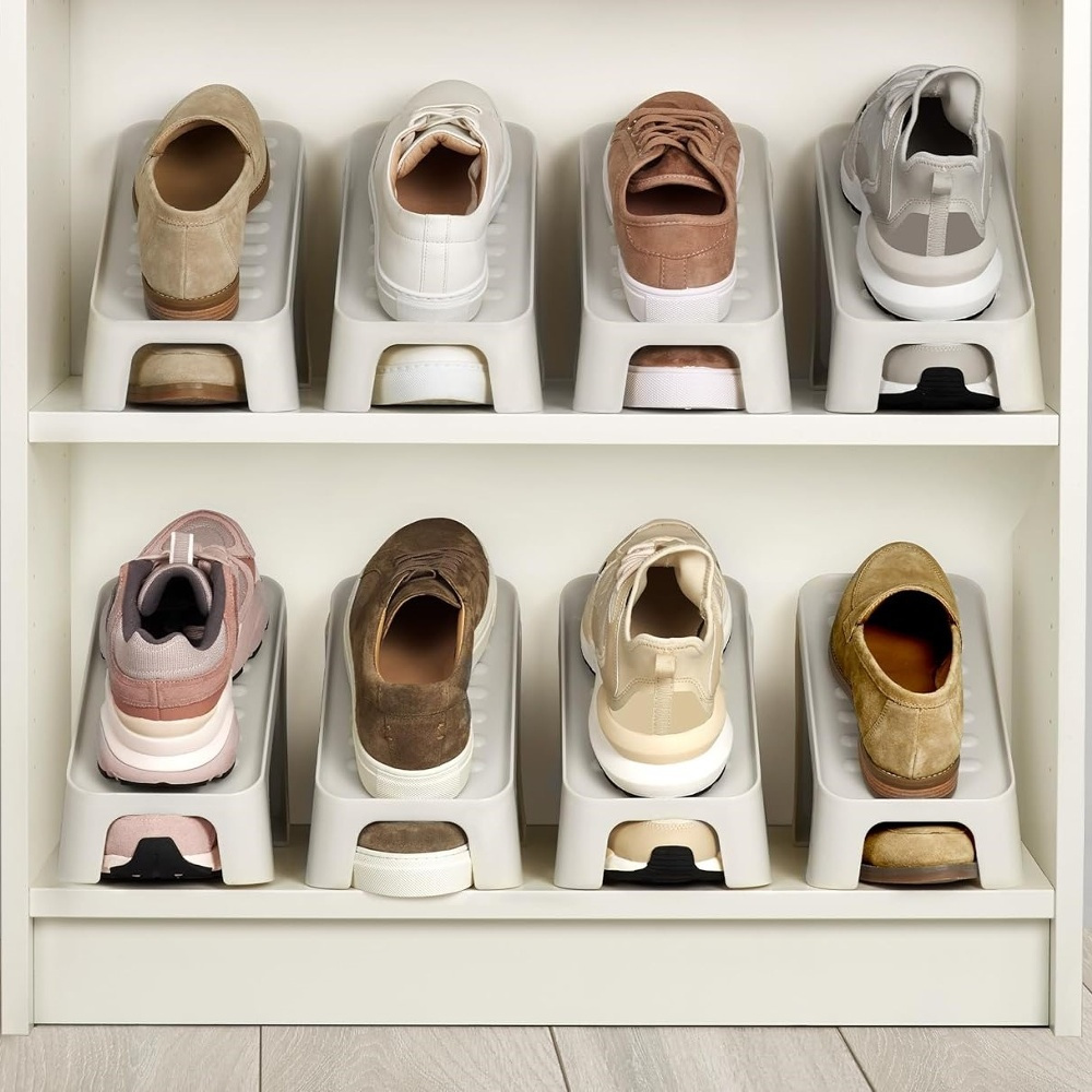 Shoe Organizer, 2 Pack, SHOE-IN COMPACT, Joseph Joseph, Ecru in the group Storage / Wardrobe storage at SmartaSaker.se (42582)