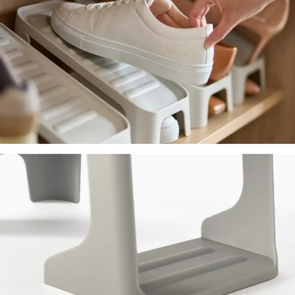 Shoe Organizer, 2 Pack, SHOE-IN COMPACT, Joseph Joseph, Ecru in the group Storage / Wardrobe storage at SmartaSaker.se (42582)
