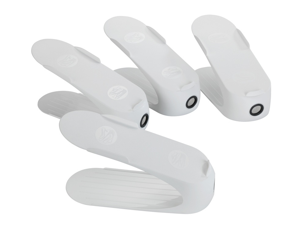 Shoe rack, Set of 4, SCHUHSTAPLER WEIß, Smart shoe storage, White in the group Storage / Wardrobe storage / Shoe storage at SmartaSaker.se (42585)
