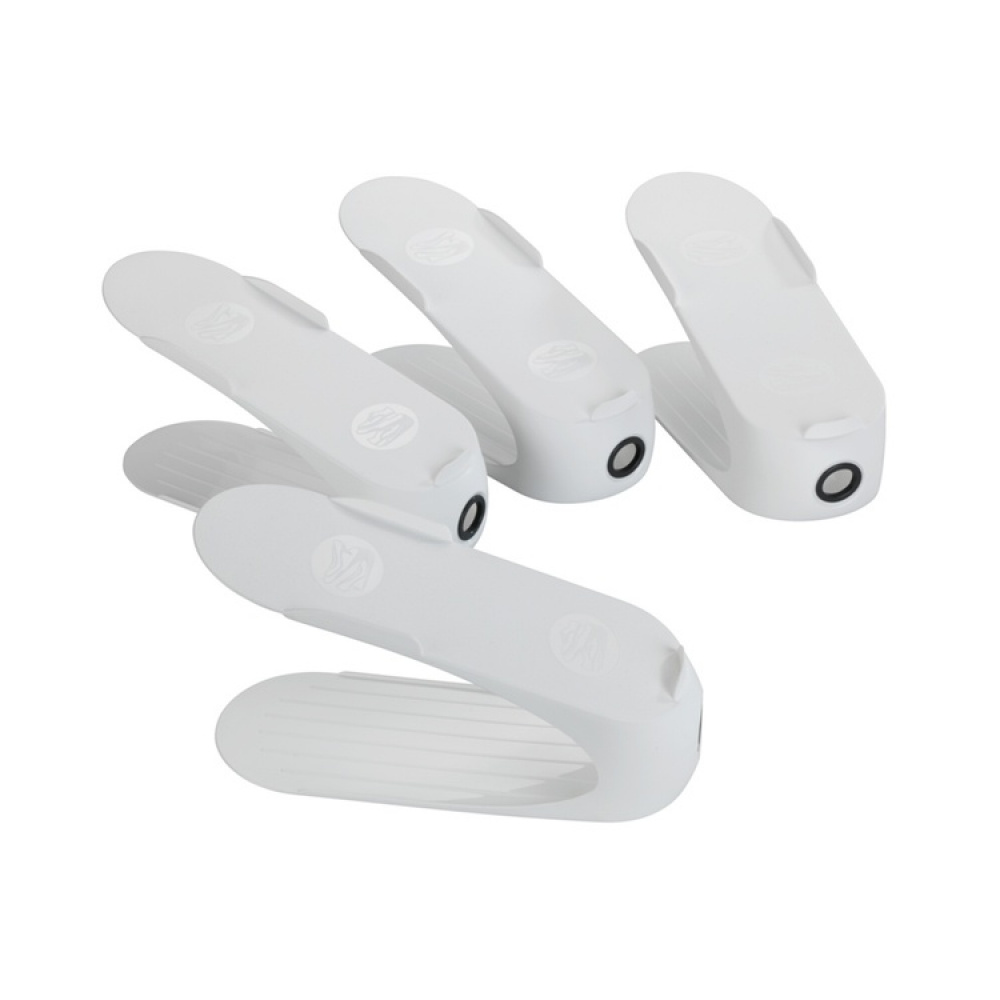 Shoe rack, Set of 4, SCHUHSTAPLER WEIß, Smart shoe storage, White in the group Storage / Wardrobe storage / Shoe storage at SmartaSaker.se (42585)