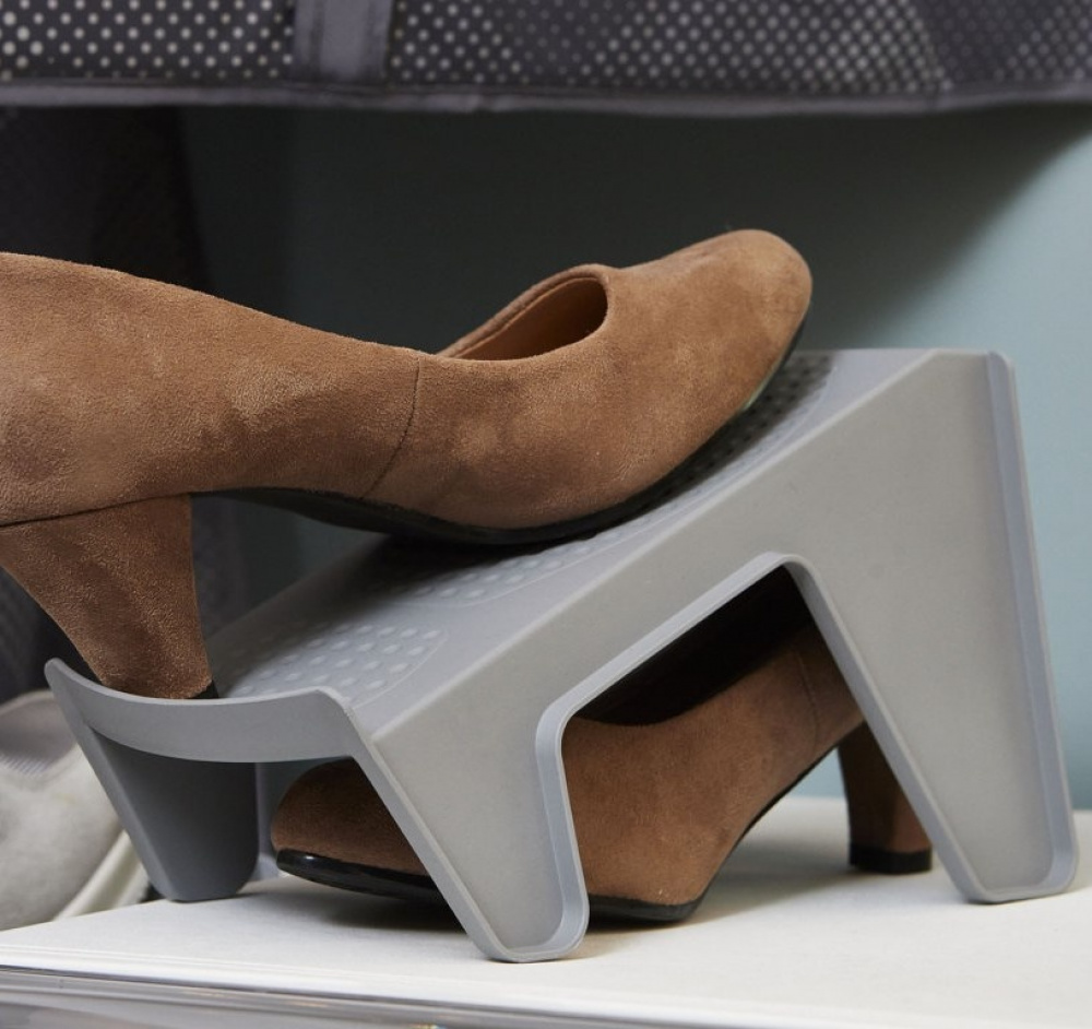 Shoe Organizers, Set of 5, ECO STEP - SPACE SAVING, Grey in the group Storage / Wardrobe storage / Shoe storage at SmartaSaker.se (42587)
