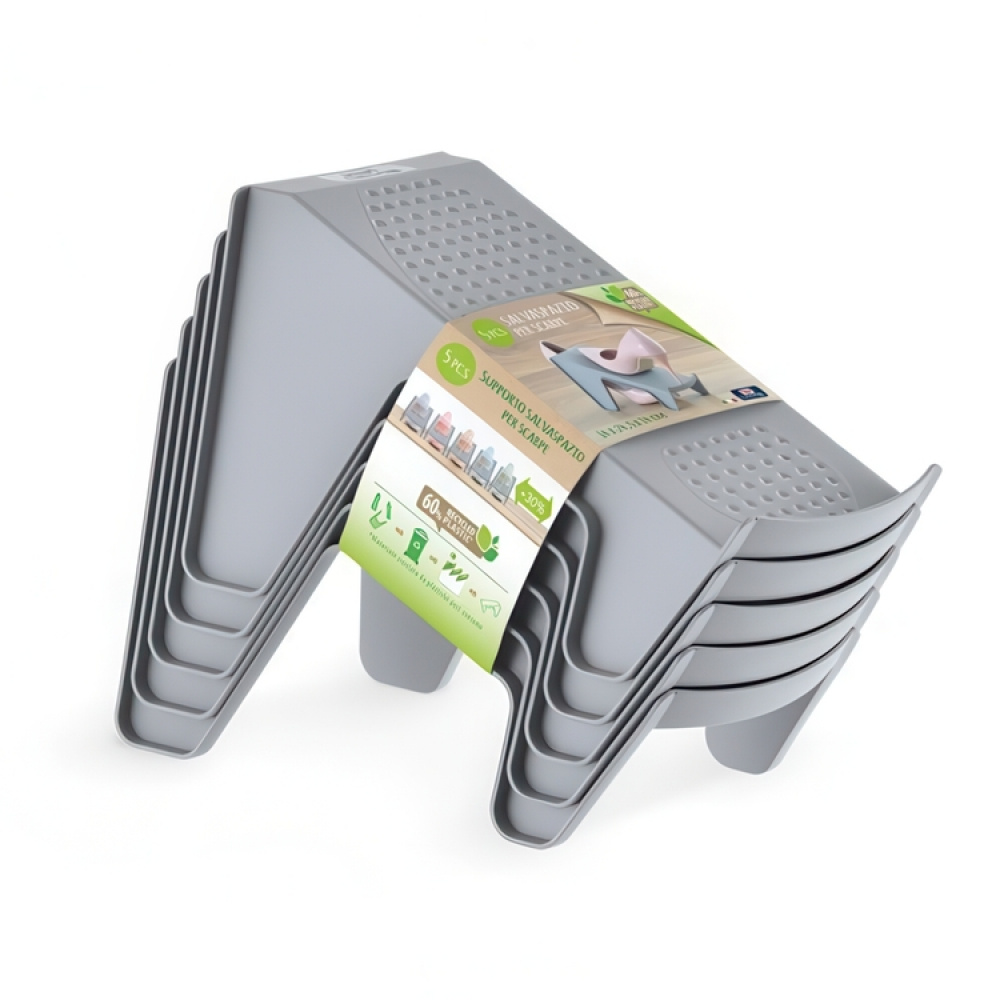 Shoe Organizers, Set of 5, ECO STEP - SPACE SAVING, Grey in the group Storage / Wardrobe storage / Shoe storage at SmartaSaker.se (42587)