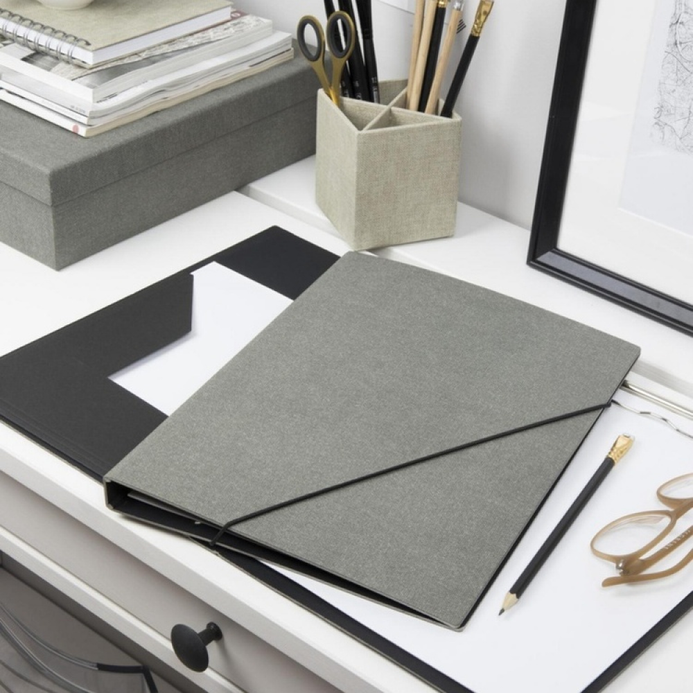 Clipboard / Folder, A4, BIGSO AMELIE CANVAS, Grey in the group Storage / Office supplies at SmartaSaker.se (42600)