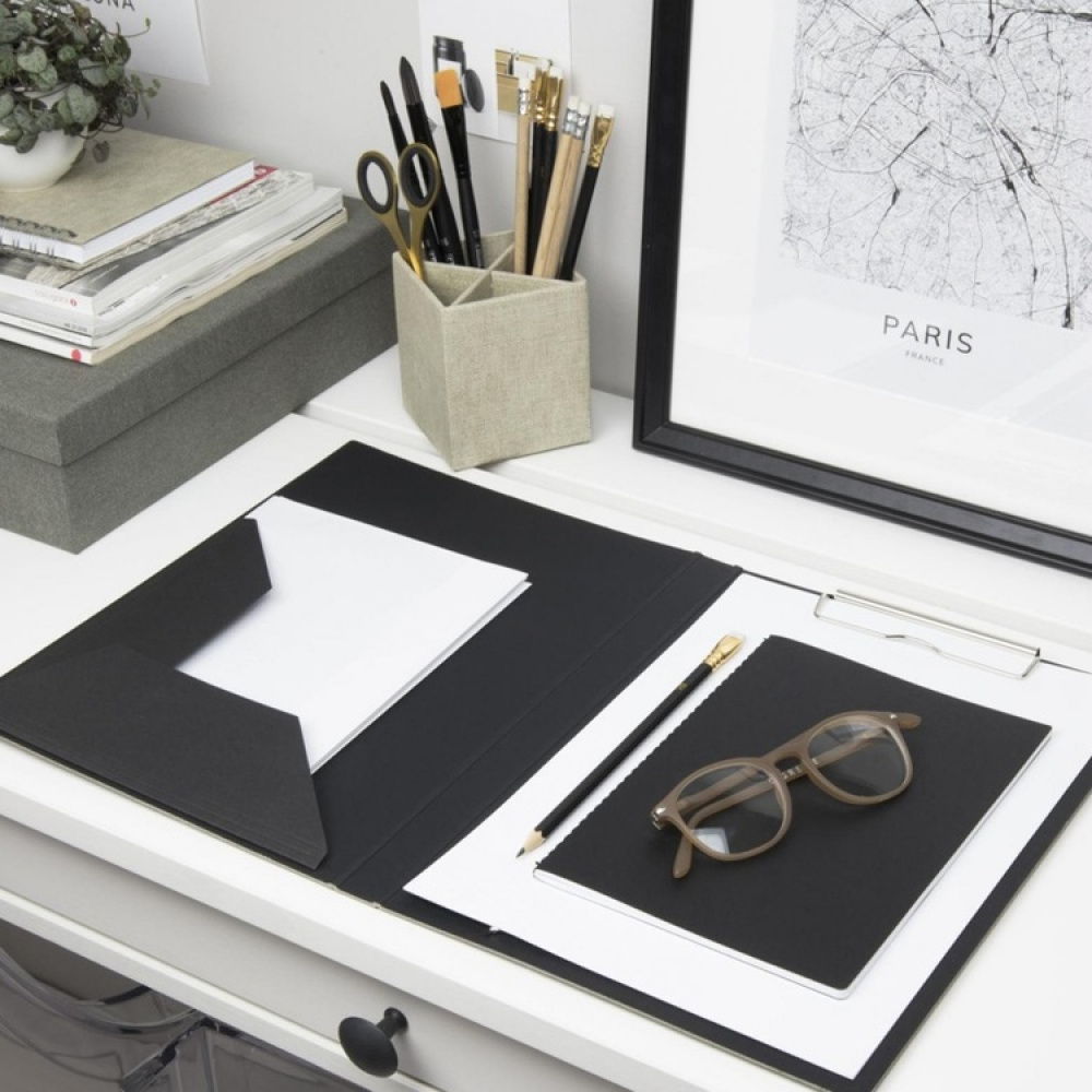 Clipboard / Folder, A4, BIGSO AMELIE CANVAS, Grey in the group Storage / Office supplies at SmartaSaker.se (42600)