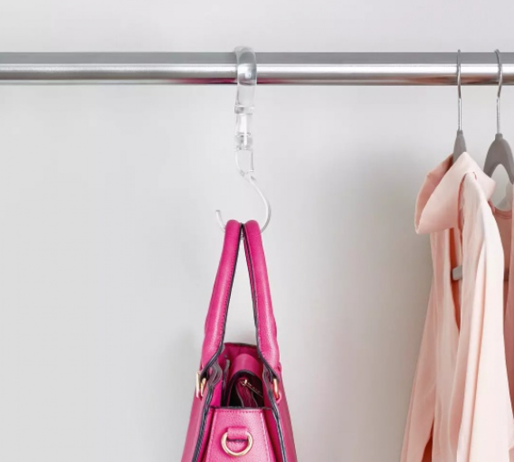 S-Hook, THE HOME EDIT SWIVEL HOOK, H 19 cm. Clear in the group Storage / Wardrobe storage / Bag storage at SmartaSaker.se (42605)