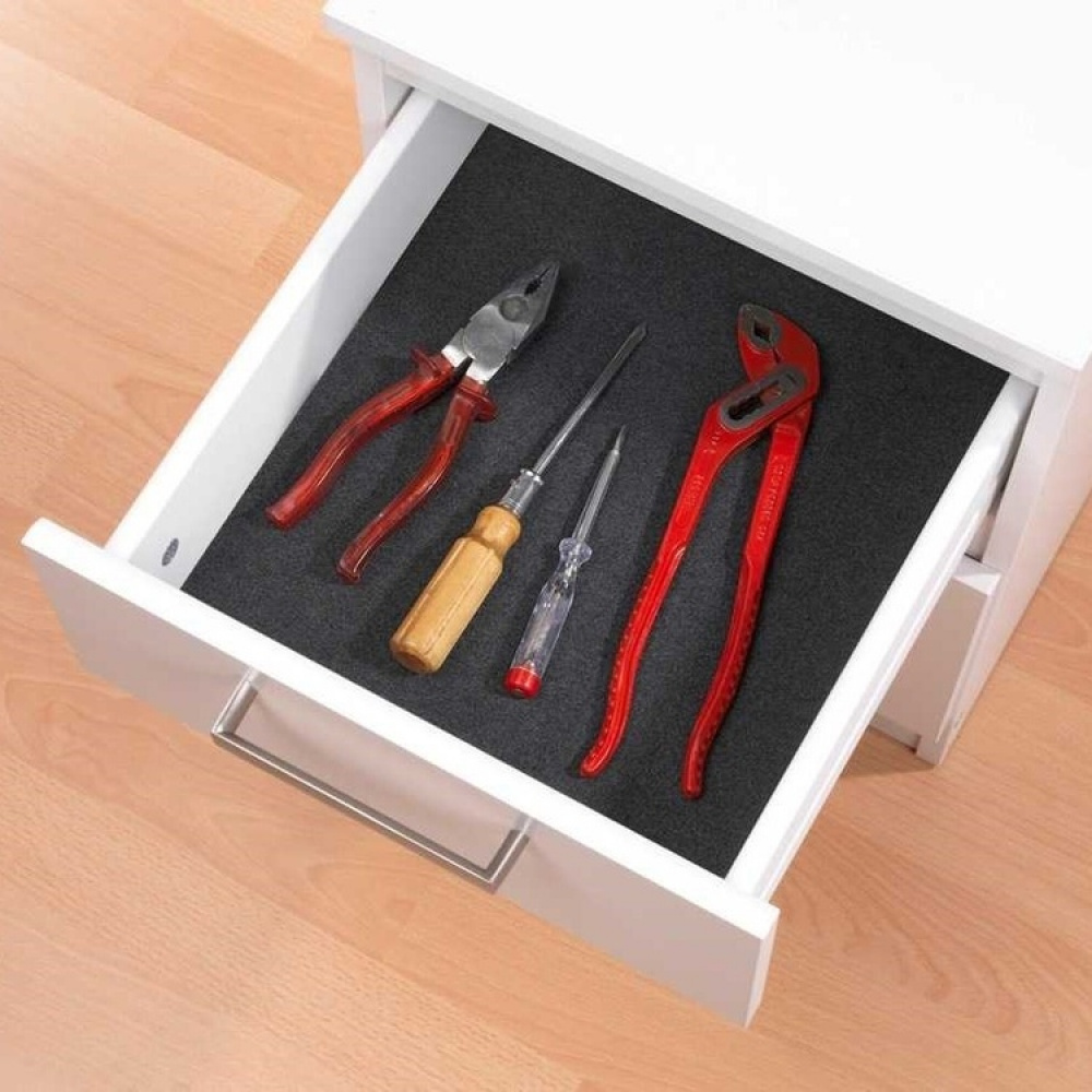 Shelf and Drawer Liner, SOFT FELT MAT, 72 x 54 cm, Dark Grey in the group Storage / Kitchen storage at SmartaSaker.se (42609)